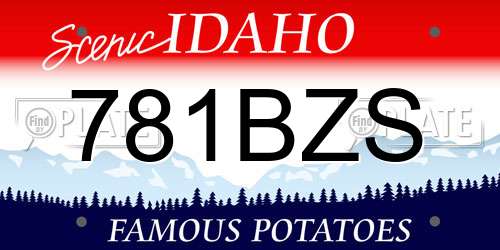 781BZS Idaho License Plate