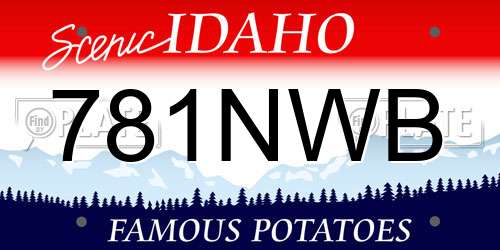 781NWB Idaho License Plate