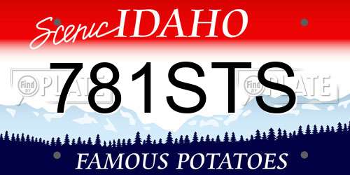 781STS Idaho License Plate