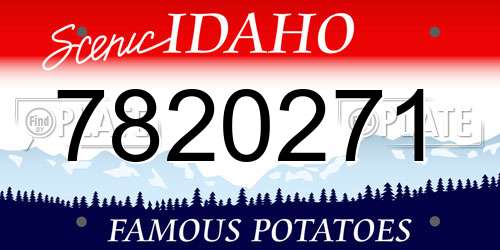 7820271 Idaho License Plate