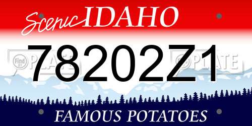 78202Z1 Idaho License Plate