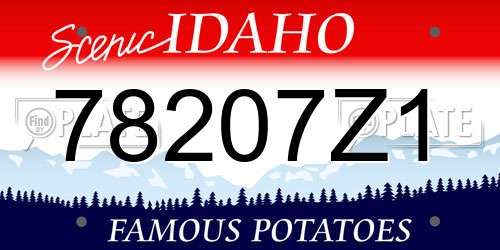 78207Z1 Idaho License Plate