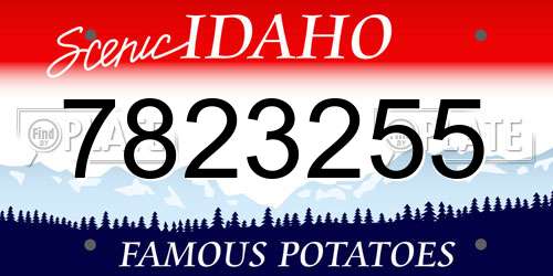 7823255 Idaho License Plate