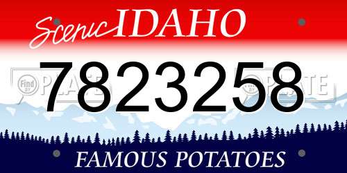 7823258 Idaho License Plate