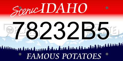 78232B5 Idaho License Plate