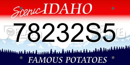 78232S5 Idaho License Plate