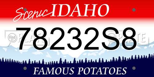 78232S8 Idaho License Plate