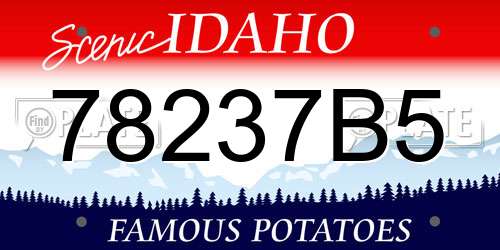 78237B5 Idaho License Plate
