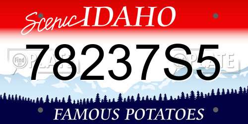 78237S5 Idaho License Plate