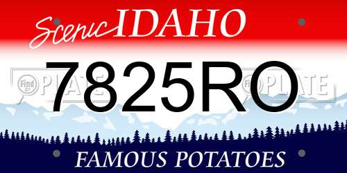 7825RO Idaho License Plate