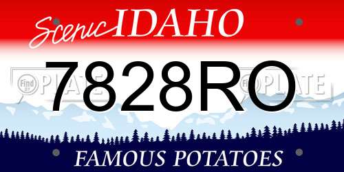 7828RO Idaho License Plate