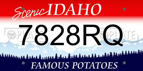 7828RQ Idaho License Plate