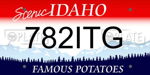 782ITG Idaho License Plate