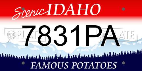 7831PA Idaho License Plate
