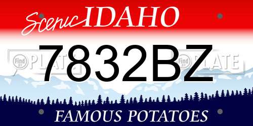 7832BZ Idaho License Plate