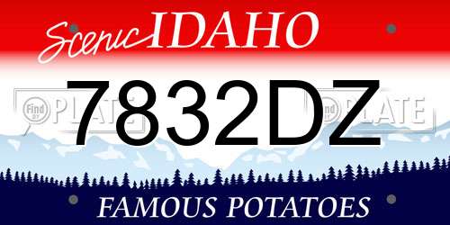 7832DZ Idaho License Plate