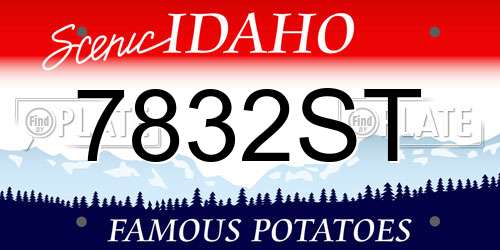 7832ST Idaho License Plate