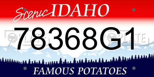 78368G1 Idaho License Plate
