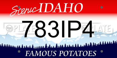 783IP4 Idaho License Plate