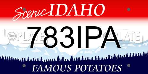 783IPA Idaho License Plate