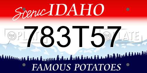 783T57 Idaho License Plate