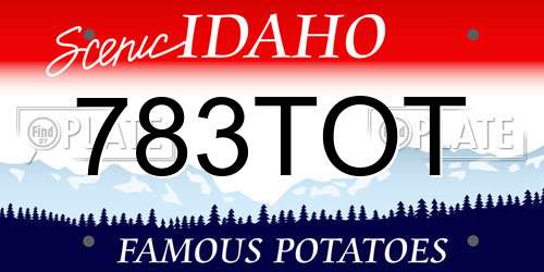 783TOT Idaho License Plate
