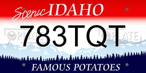 783TQT Idaho License Plate