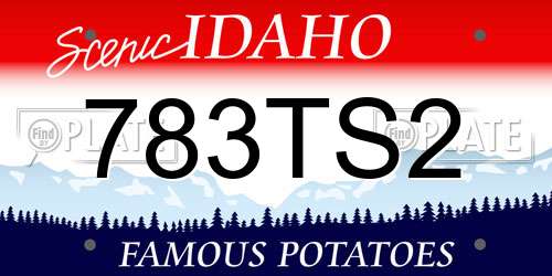 783TS2 Idaho License Plate