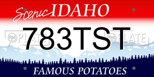 783TST Idaho License Plate