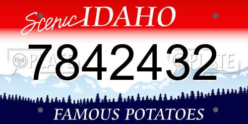 7842432 Idaho License Plate