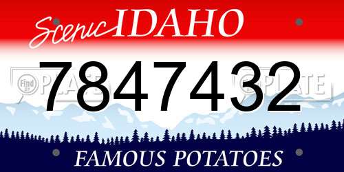 7847432 Idaho License Plate