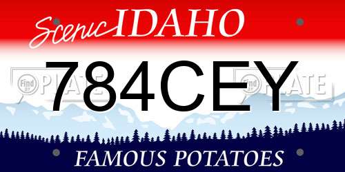 784CEY Idaho License Plate