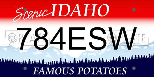784ESW Idaho License Plate