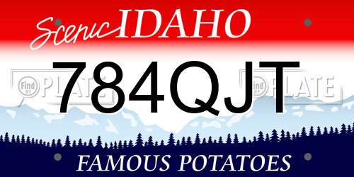 784QJT Idaho License Plate