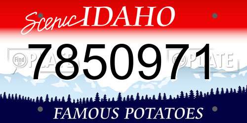 7850971 Idaho License Plate