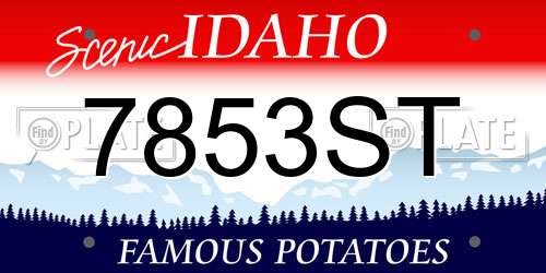 7853ST Idaho License Plate