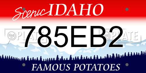 785EB2 Idaho License Plate