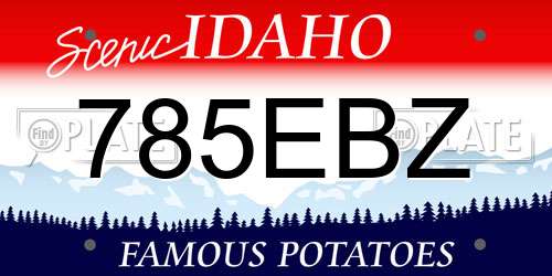785EBZ Idaho License Plate
