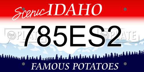 785ES2 Idaho License Plate