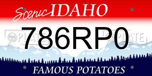 786RP0 Idaho License Plate
