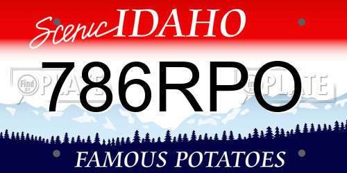 786RPO Idaho License Plate