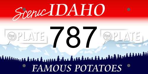 787 Idaho License Plate