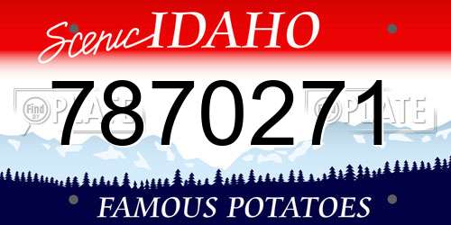 7870271 Idaho License Plate