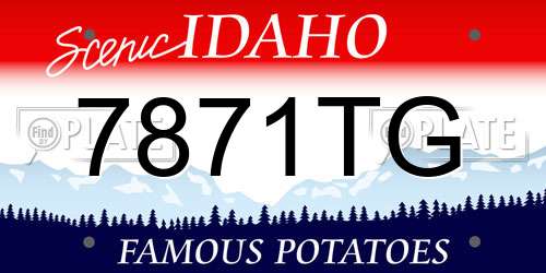 7871TG Idaho License Plate