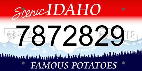 7872829 Idaho License Plate