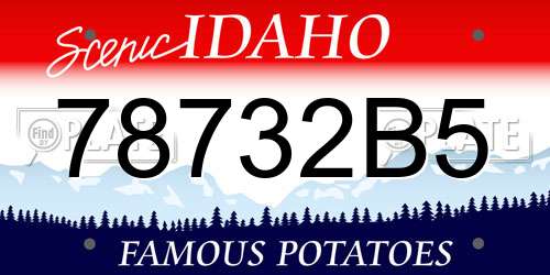 78732B5 Idaho License Plate