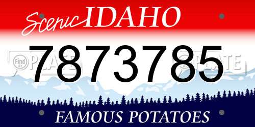 7873785 Idaho License Plate