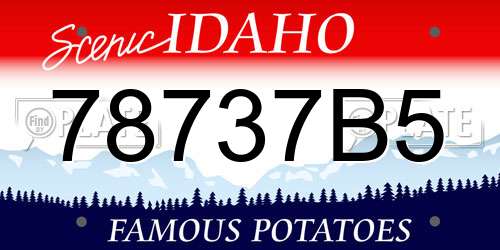 78737B5 Idaho License Plate