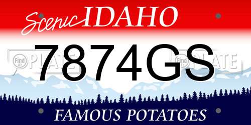 7874GS Idaho License Plate