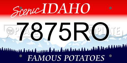 7875RO Idaho License Plate